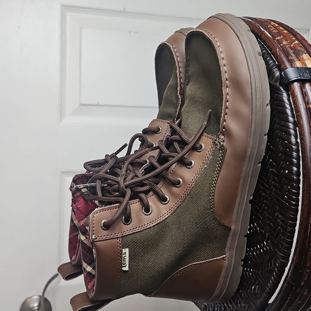 Lems Men's Boulder Boot Brown and Green Boots Sz 47 (13)